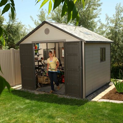 lifetime 10 ft. w x 10 ft. d plastic storage shed