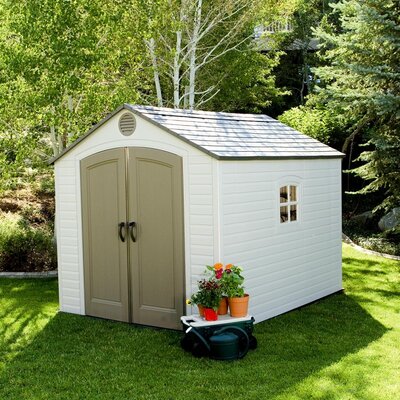 lifetime 8 ft. w x 10 ft. d plastic storage shed