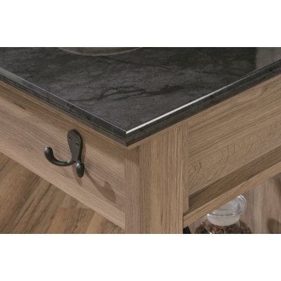 Sauder Miscellaneous Storage Kitchen Island with Faux ...