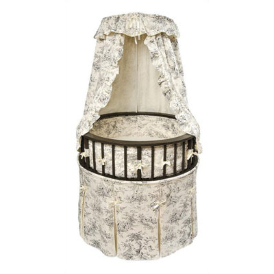 Badger Basket Elegance Bassinet with Toile Bedding Badger Basket