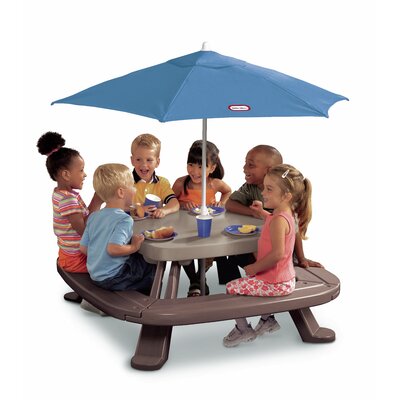 Endless Adventures Fold 'n Store Umbrella Picnic Table by Little Tikes