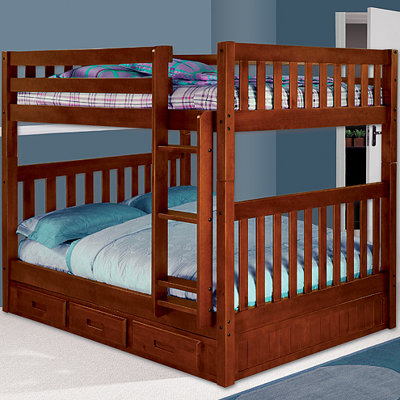 Discovery World Furniture Weston Full over Full Bunk Bed with Built-In Ladder 2115 2815