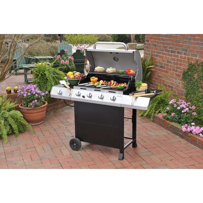 BBQ Gas Grill 4 Burner Stainless Steel Portable Propane ...