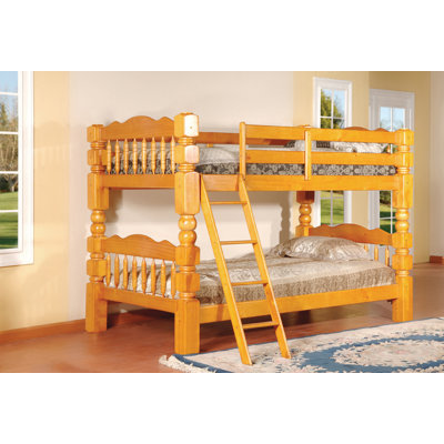 InRoom Designs InRoom Twin Bunk Bed with Built-In Ladder B127C B127H