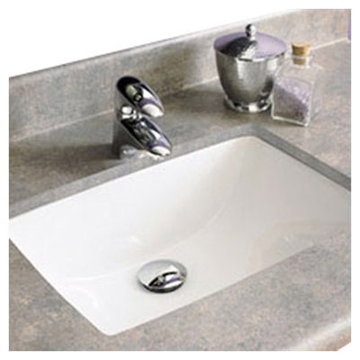 DECOLAV Classic Rectangular Undermount Bathroom Sink with Overflow ...