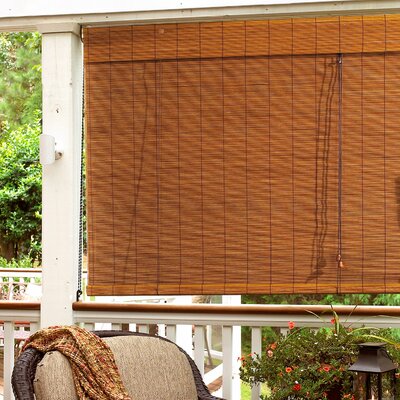 bamboo roll blinds shades blind outdoor patio matchstick balcony shade window valance fruitwood porch roller radiance wood isle bay wayfair