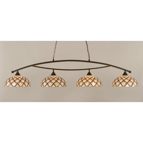 Bow 4 Light Kitchen Island Pendant by Toltec Lighting