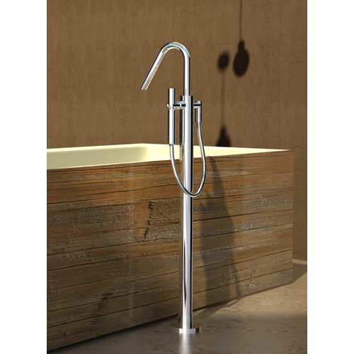 Colonna Floor Mounted Tub Filler Faucet by Aquatica