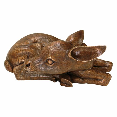 Resting Baby Deer Fawn Garden Statue by Design Toscano