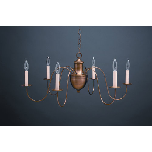 Chandelier 6 Light Candelabra Sockets SArms Hanging Chandelier Wayfair