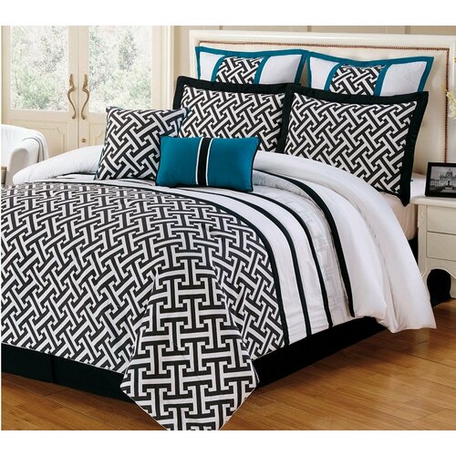 Luxury Home City Scene 8 Piece Comforter Set