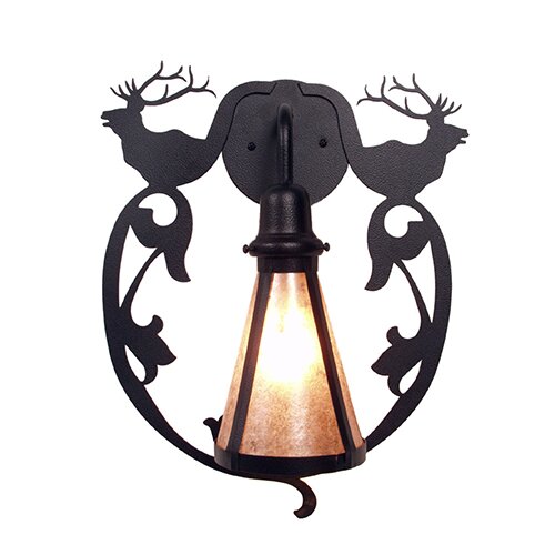 Bavarian Elk 1 Light Wall Sconce by Steel Partners