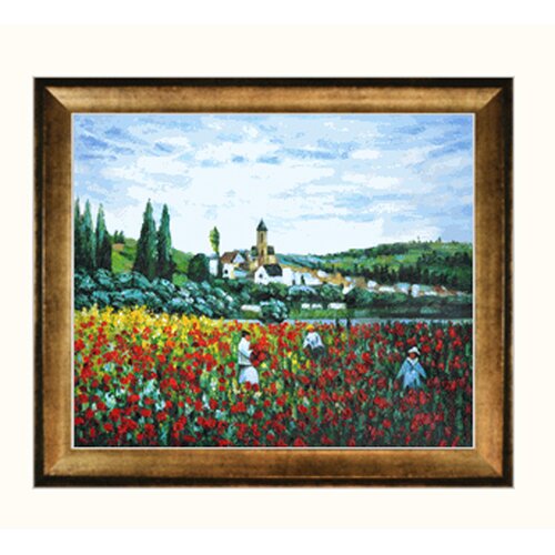 Monet Poppy Field near Vetheuil Canvas Art by Tori Home