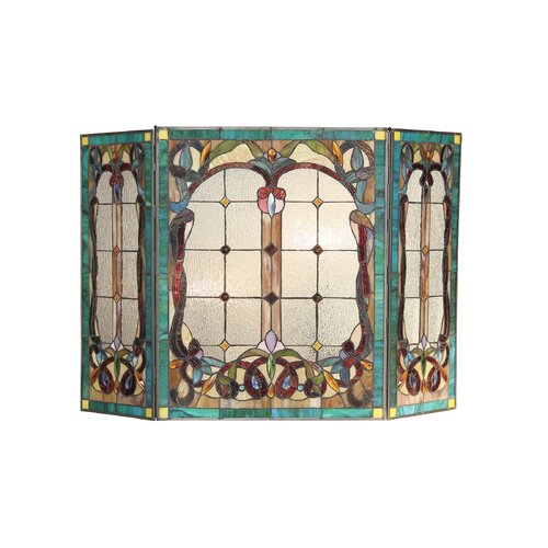 Chloe Lighting Victorian 3 Panel Lucian Fireplace Screen