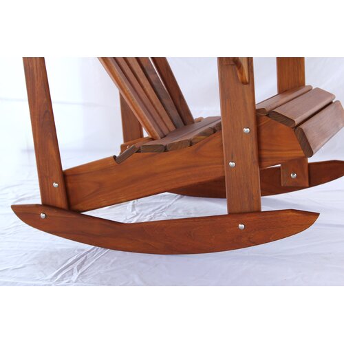  Country Signature Teak Adirondack Rocking Chair &amp; Reviews | Wayfair