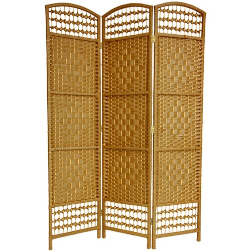 Oriental Furniture 67 x 38 Tall Fiber Weave 3 Panel Room Divider