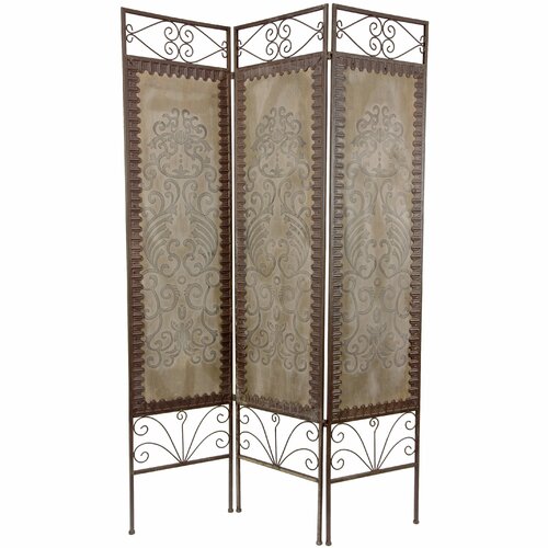 70.5 x 46.5 Mediterranean 3 Panel Room Divider by Oriental Furniture