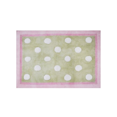 My Baby Sam Pixie Baby Pink Polka Dot Kids Rug