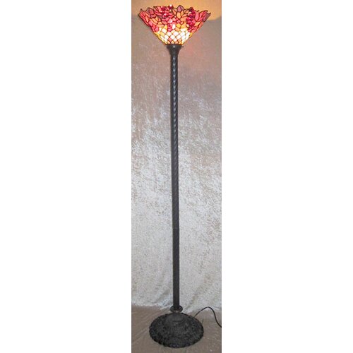 Warehouse of Tiffany Peacock Torchiere Floor Lamp
