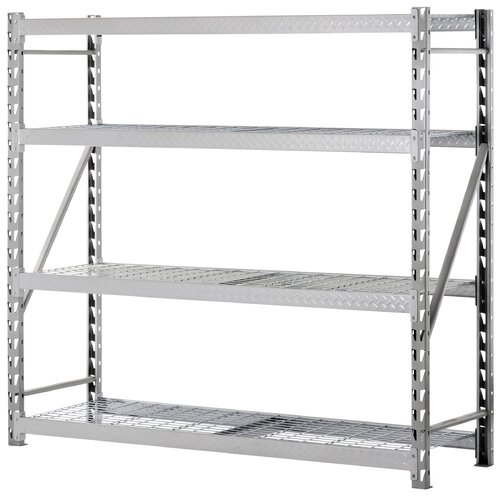 Sandusky Cabinets Treadplate Welded Rack 72 H Four Shelf Shelving