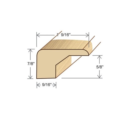 Moldings Online 0.68 x 1.56 x 78 Bamboo Square Nose