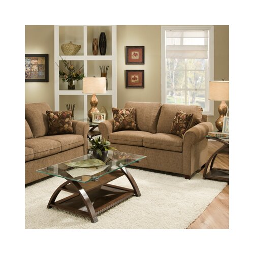 Simmons Upholstery Santa Fe Full Hide A Bed Sleeper Loveseat