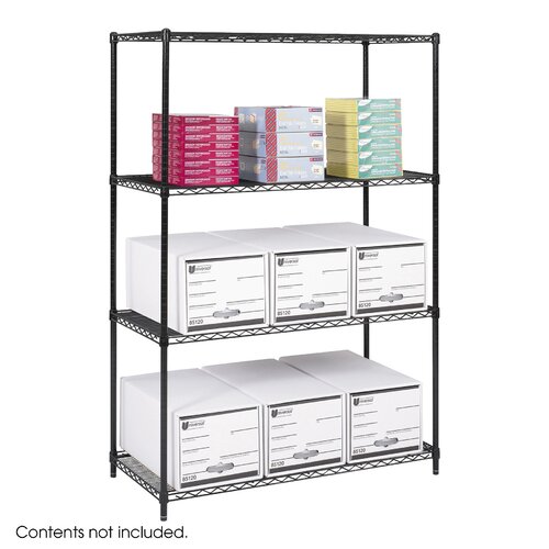 Safco Products Industrial 4 Shelf Shelving Unit Starter