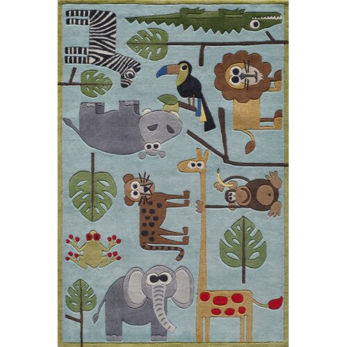 DwellStudio Blue Safari Kids Area Rug