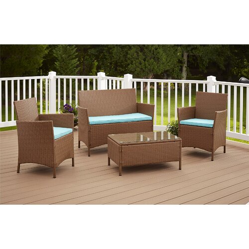 Varick Gallery Jamaica 4 Piece Seating Group with Cushion