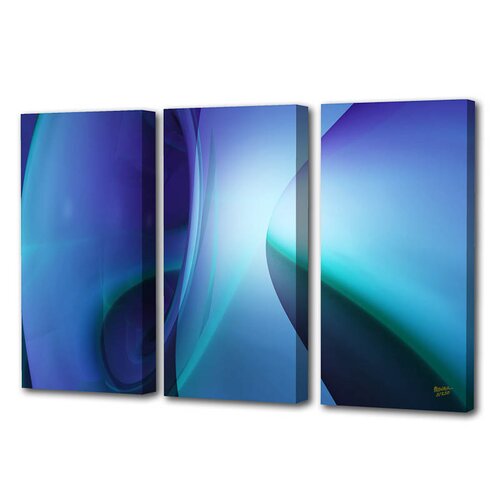 Menaul Fine Art Sophie Blue Triptych by Scott J. Menaul 3 Piece