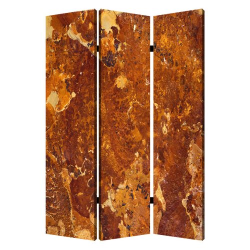 72 X 48 Marble 3 Panel Room Divider by Screen Gems