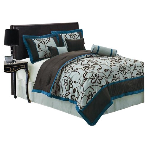 LaCozee Floral 7 Piece Comforter Set