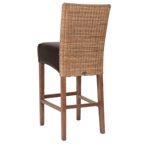 Orient Express Furniture New Wicker Hampton 30 Bar Stool with Cushion