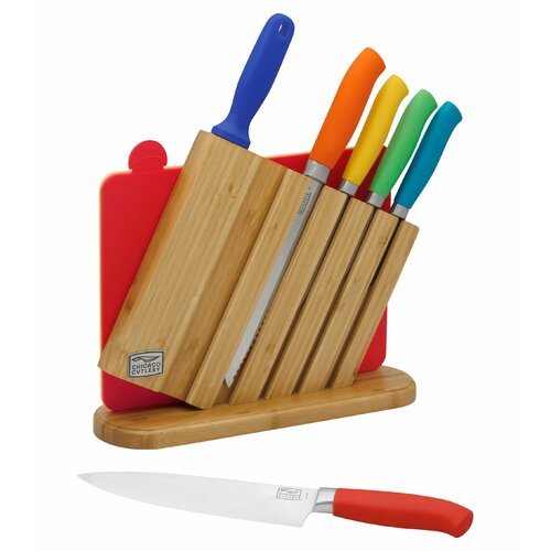 Kinzie Colors 9 Piece Knife Block Set by Chicago Cutlery