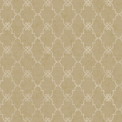 York Wallcoverings Natural Radiance Palisades 27 x 27 Trellis Foiled