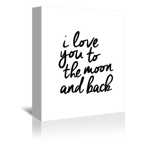 Americanflat I Love You to the Moon and Back Textual Art on Gallery