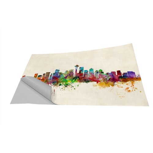 Seattle Washington Skyline Wall Mural by Americanflat