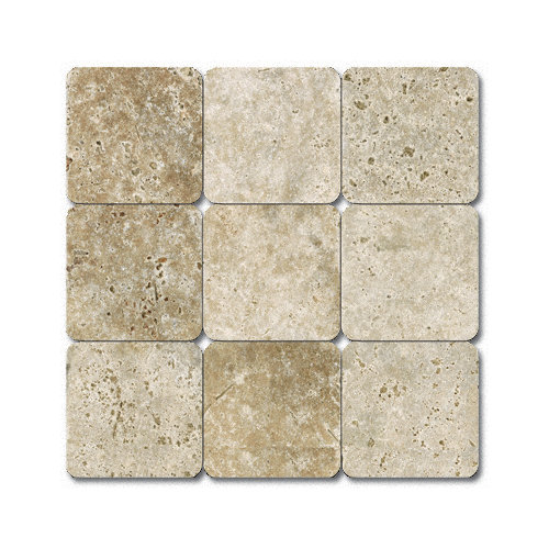 MSI Tuscany Classic 4" x 4" Travertine Field Tile in Tumbled Beige