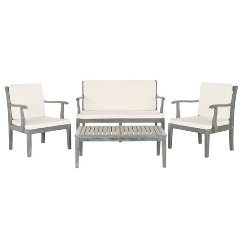 Safavieh Bradbury 4 Piece Seating Group with Cushions