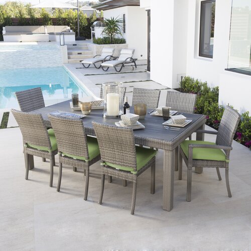 Highland Park 9 Piece Dining Set with Cushions