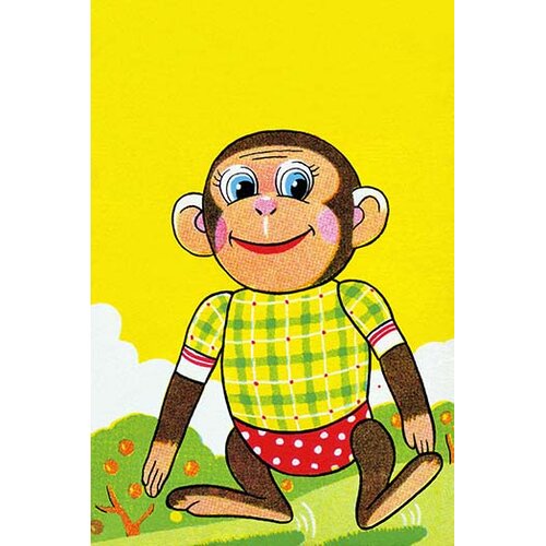 Walking Monkey Painting Print by Buyenlarge