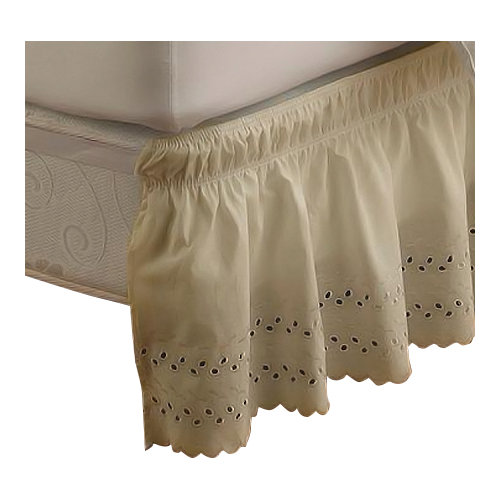 Easy Fit™ EasyFit Wrap Around Eyelet Ruffled Bed Skirt & Reviews Wayfair