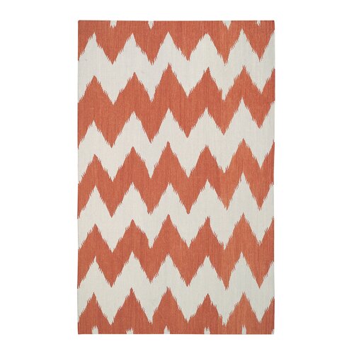 Insignia Saffron Orange/White Area Rug by Genevieve Gorder Rugs