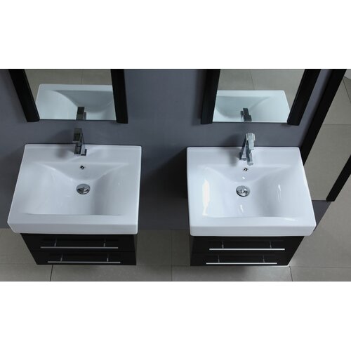 Legion Furniture 24" Floating Double Bathroom Vanity Set ...