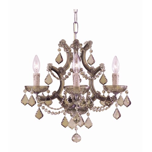 Crystorama Bohemian Crystal 4 Light Candle Chandelier amp; Reviews 