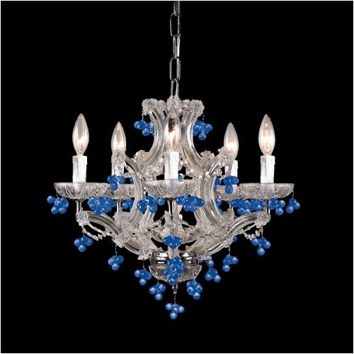 Crystorama Paris Flea Market Chandelier in Chrome with Crystal Grapes