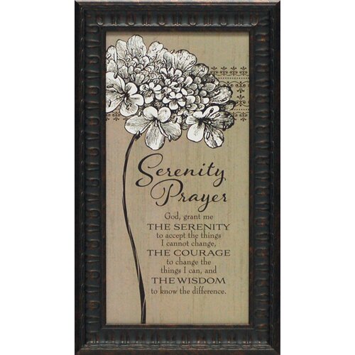 Serenity Prayer Framed Textual Art by Artistic Reflections
