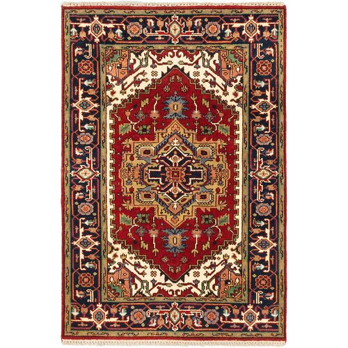 Serapi Heritage Hand Knotted Dark Copper Area Rug by Ecarpet Gallery