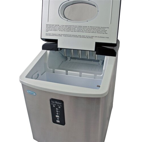 NewAir 11 W 28 lb. Portable Ice Maker in Stainless Steel