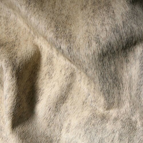 Pure Rugs Natural Cowhide Exotic Zebu Grey Area Rug